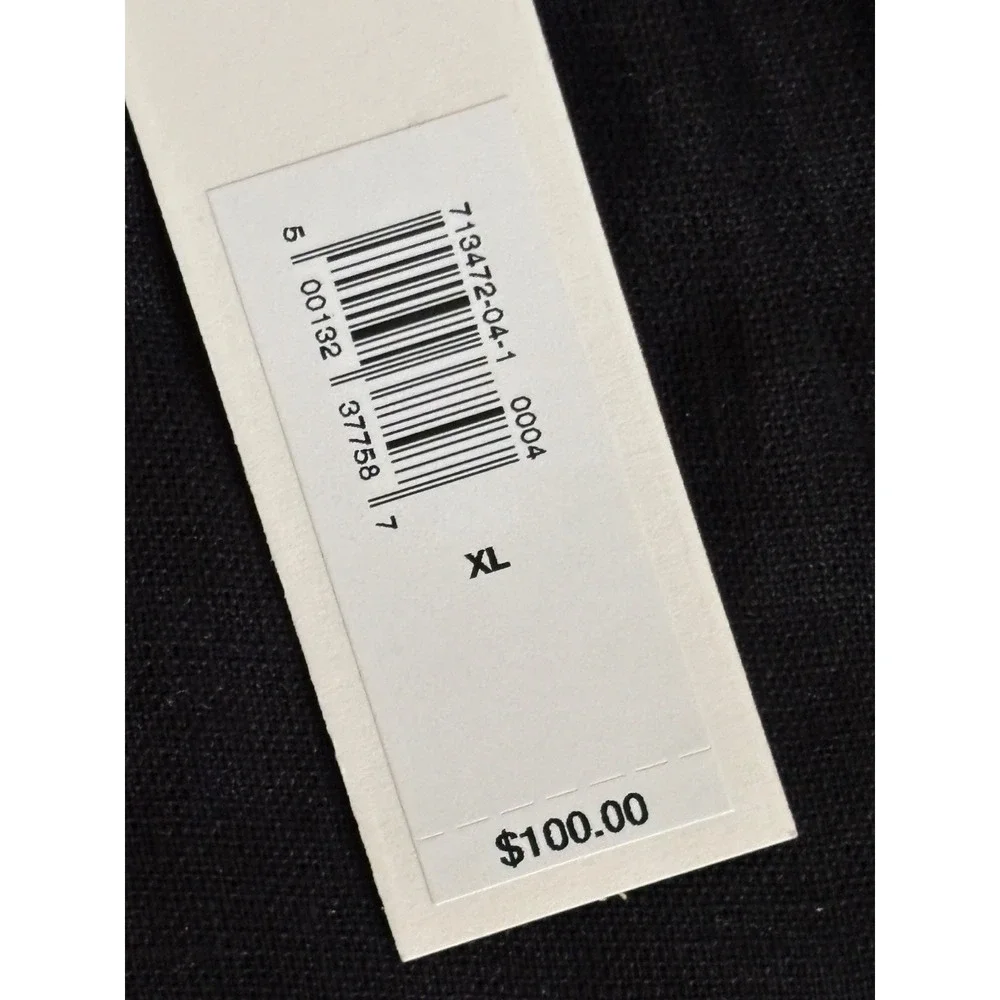 Banana Republic Women's Black Linen Pull On Ankle Pants Size XL 713472